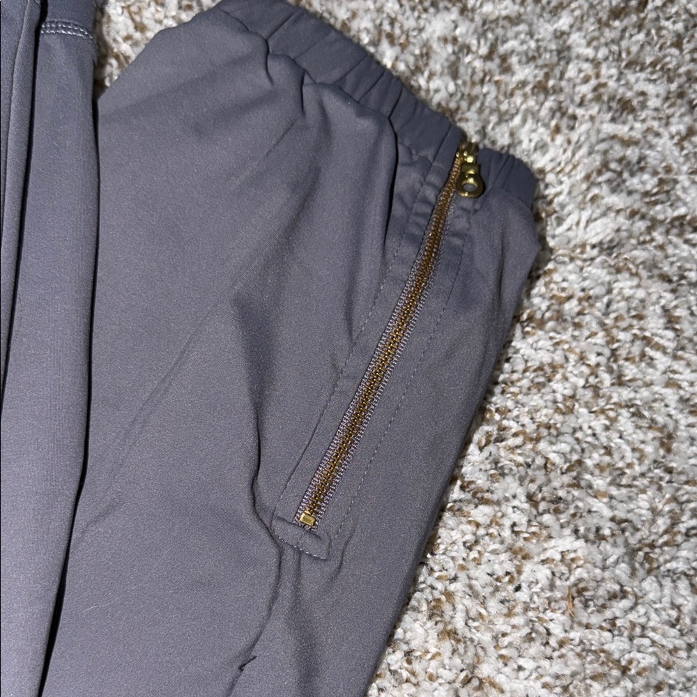 Women's Gray Joggers with Drawstring Waist - Picture 2 of 4